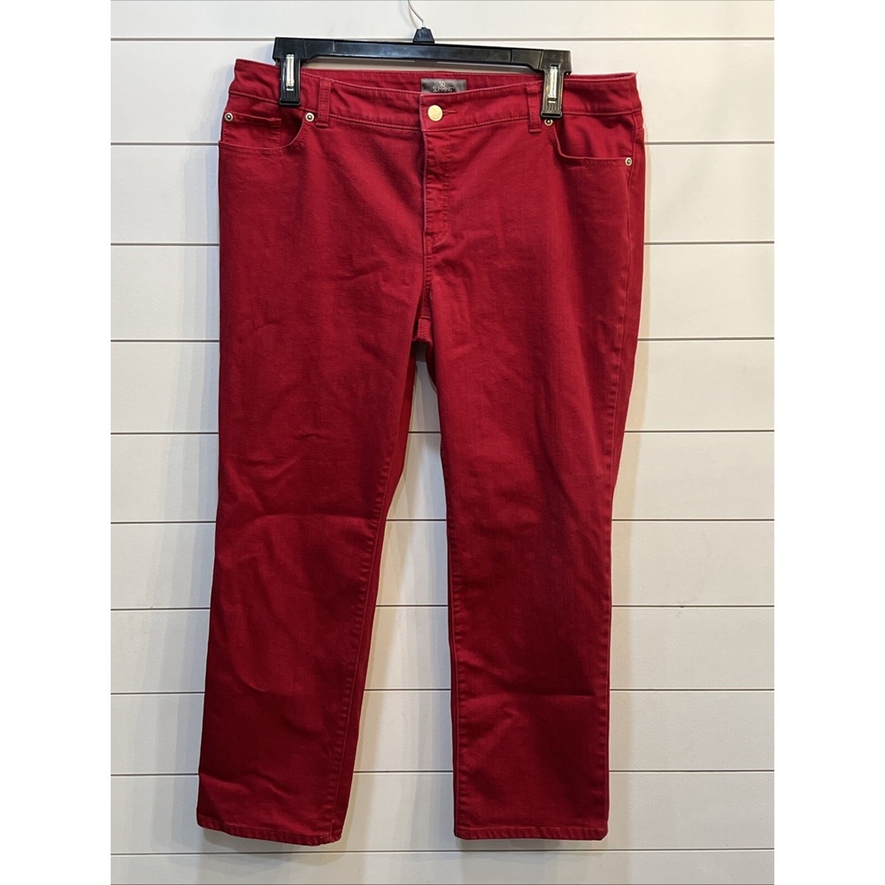 Y2k Chico's So Slimming Red Jeans Chico's Size 3 Short